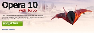 Opera Browser 10 turbo