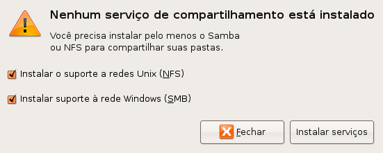 Instalar compartilhamento ubuntu