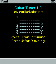afinador de guitarra e violao guitar tuner 1.0 para java em celular