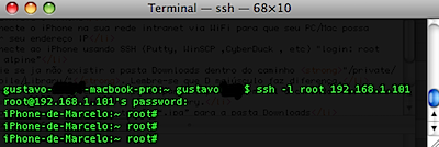 iphone ssh root