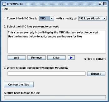 freeMPC converter mp3 mpc