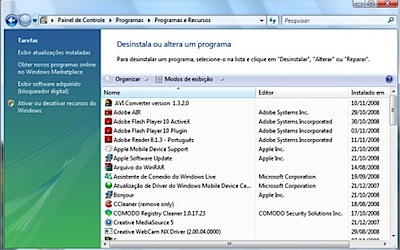 windows 7 programas e recursos programas features
