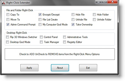 right click context menu windows 7