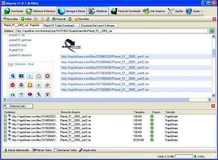 Baixe Arquivos Rapidshare Automaticamente Com Gerenciador de Downloads Mipony