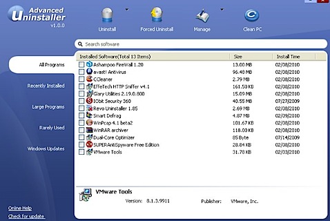IObit Windows Uninstaller - Software