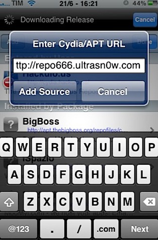 iphone cydia add repository ultrasn0w
