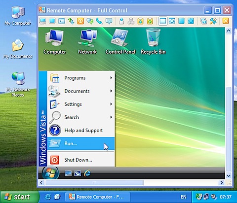 remote desktop windows xp vista