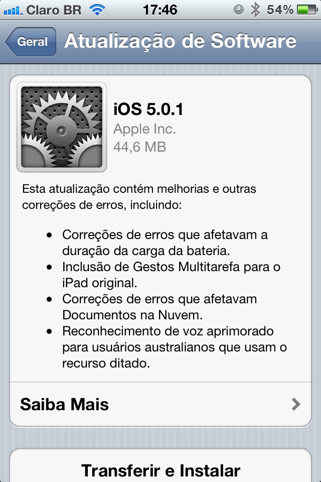 Baixe iOS 5.0.1 Para Atualizar iPhone, iPad e iPod Touch e Consertar Problemas de Bateria