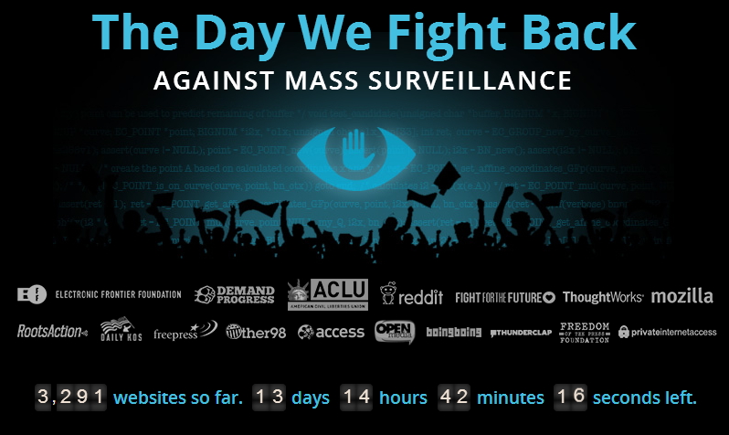 Dia de Protesto na Internet Contra a VigilÃ¢ncia TheDayWeFightBack